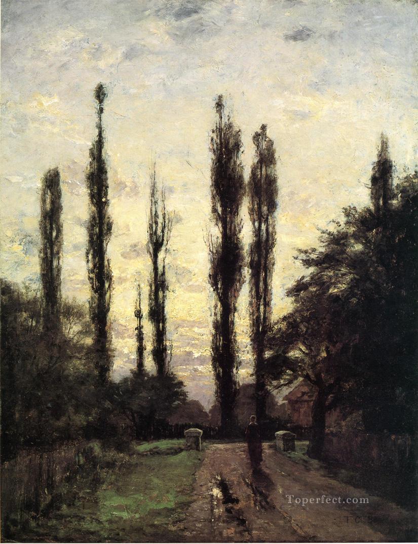 Evening Poplars Theodore Clement Steele Oil Paintings